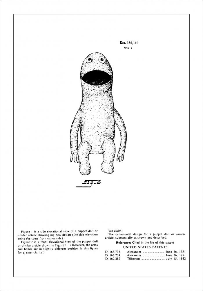Bildverkstad Patent drawing - The Muppets - Kermit II Poster