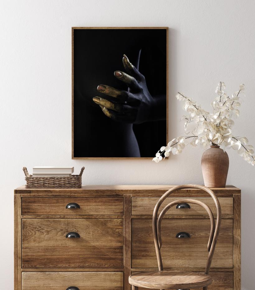 Bildverkstad Golden Hands I Poster