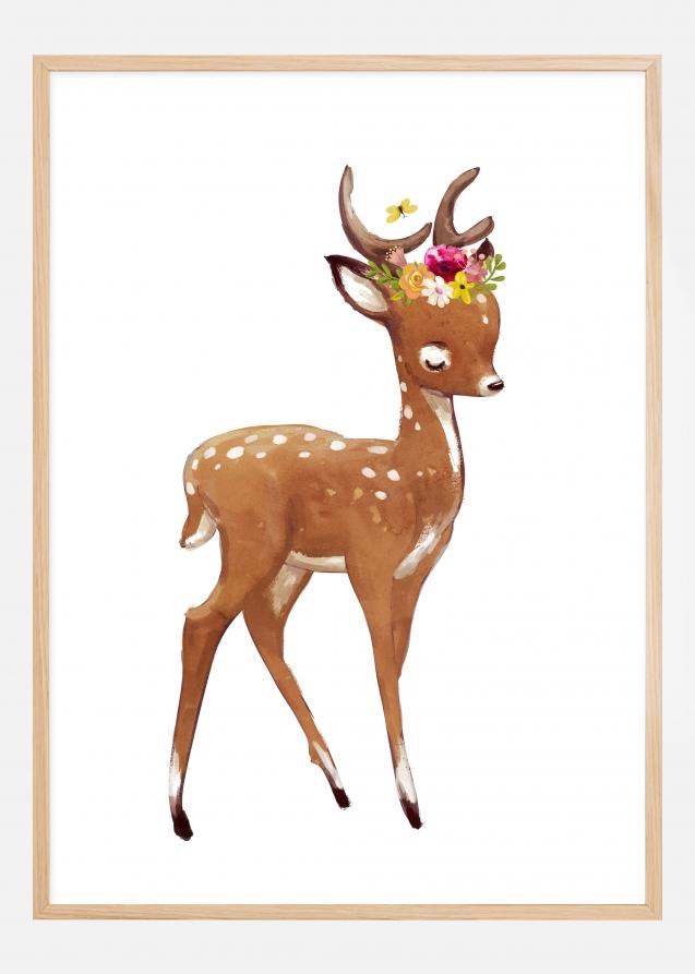 Bildverkstad Flower Deer Poster