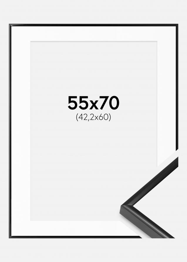 Ram med passepartou Frame BGA Modern Style Black 55x70 cm - Picture Mount White 43.2x61 cm (A2+)