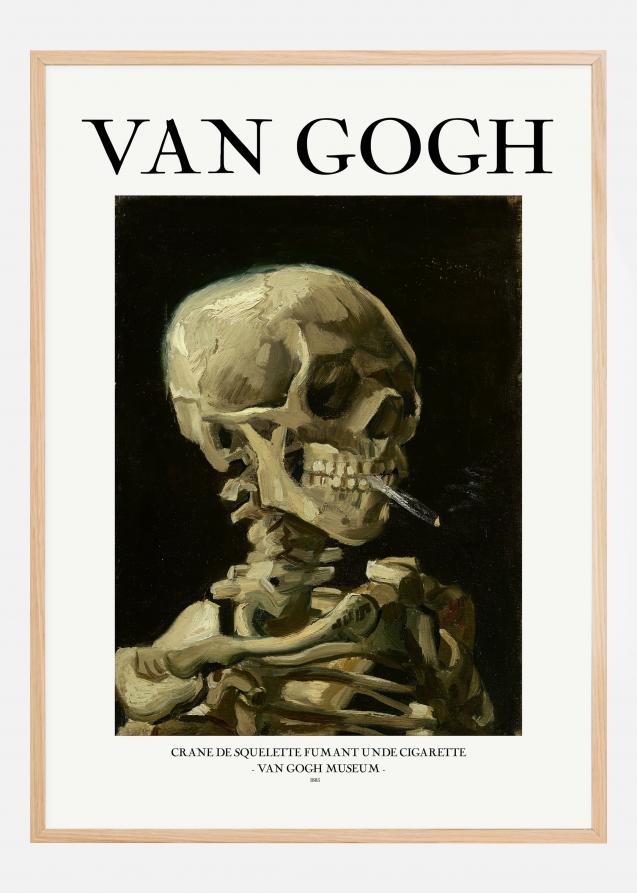 Bildverkstad VAN GOGH - Head of a skeleton with a burning cigarette Poster