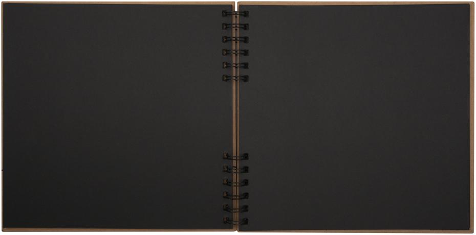 Burde Travel Spiral bound album Brown - 25x25 cm (48 Black pages / 24 sheets)