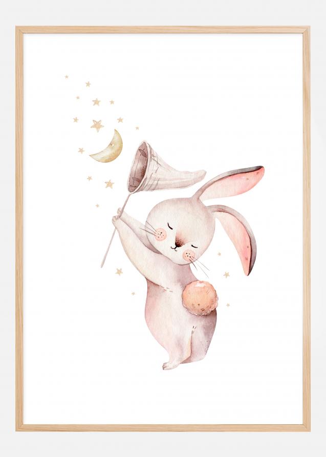 Bildverkstad Rabbit catches the moon Poster