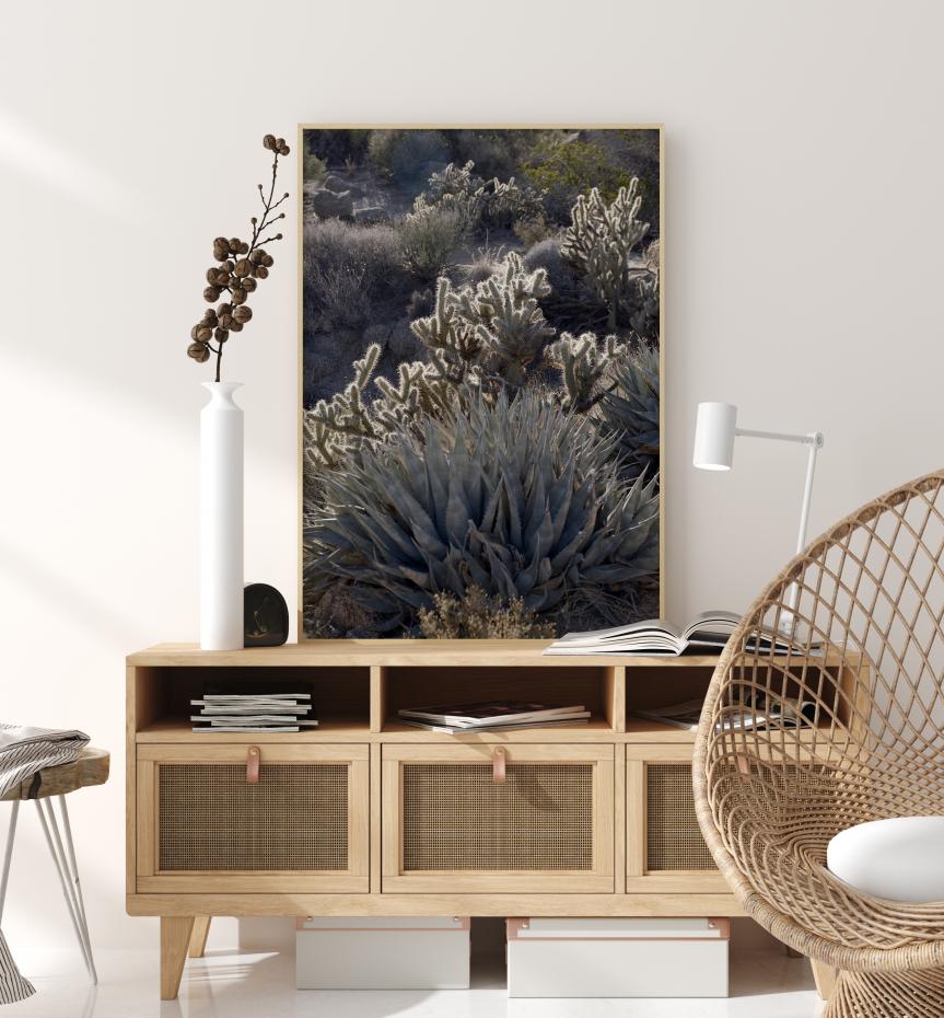 Bildverkstad Cactus In Desert Poster