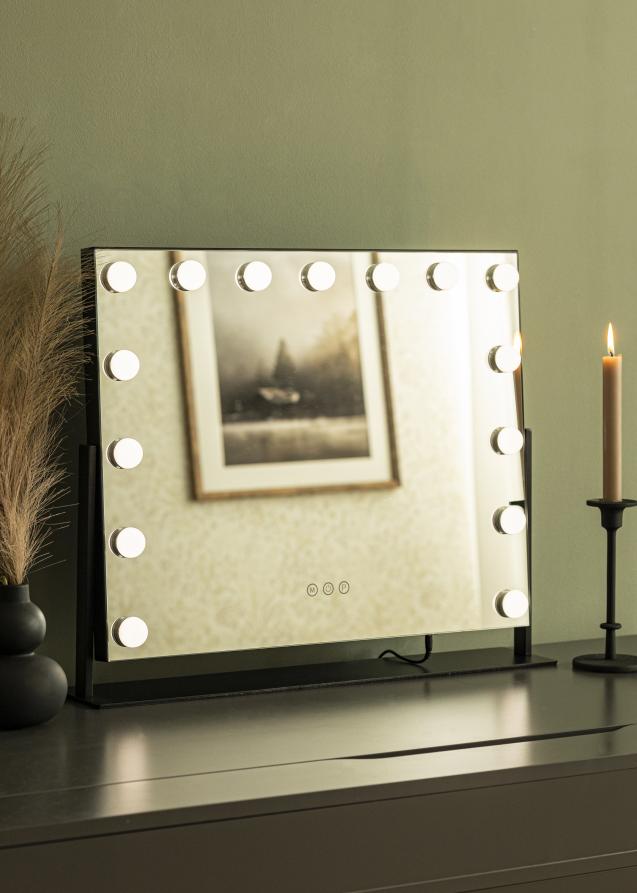 KAILA KAILA Make-up Mirror Soft Corner LED Black 60x52 cm