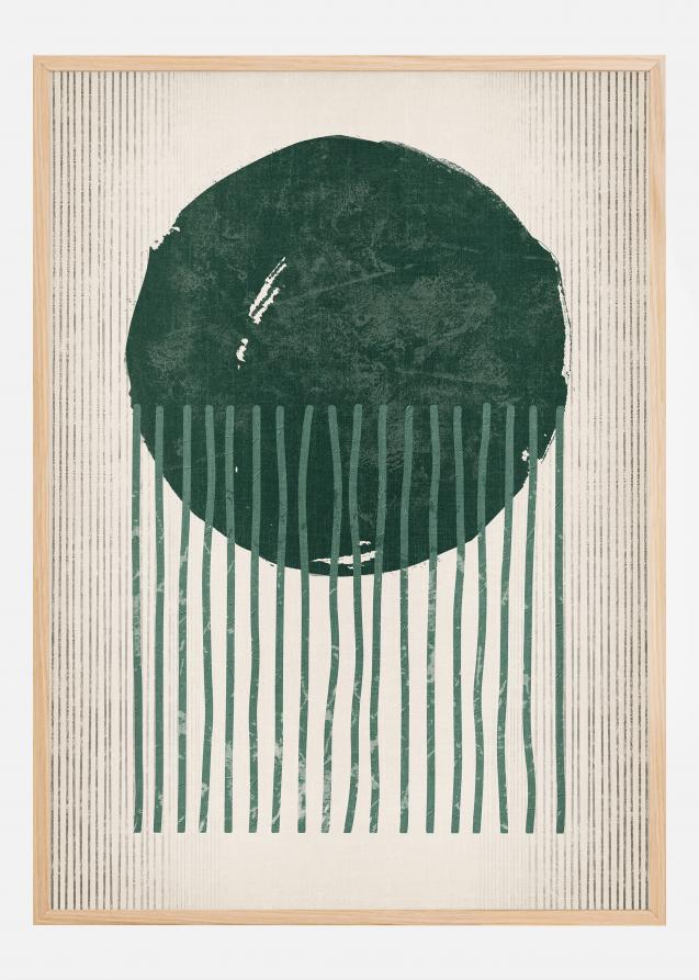 Bildverkstad Emerald Round Jellyfish Poster