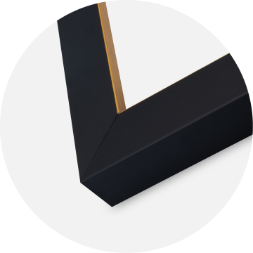 Jämtlands Ramfabrik Frame Sussex Acrylic Glass Black/Gold 42x59.4 cm (A2)