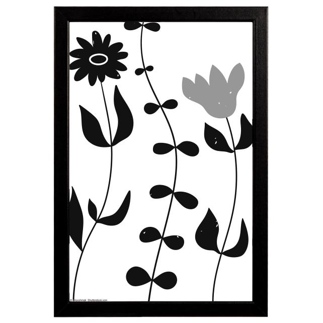 Ram med passepartou Frame Liv Black 20x30 cm - Mounts White 15x21 cm