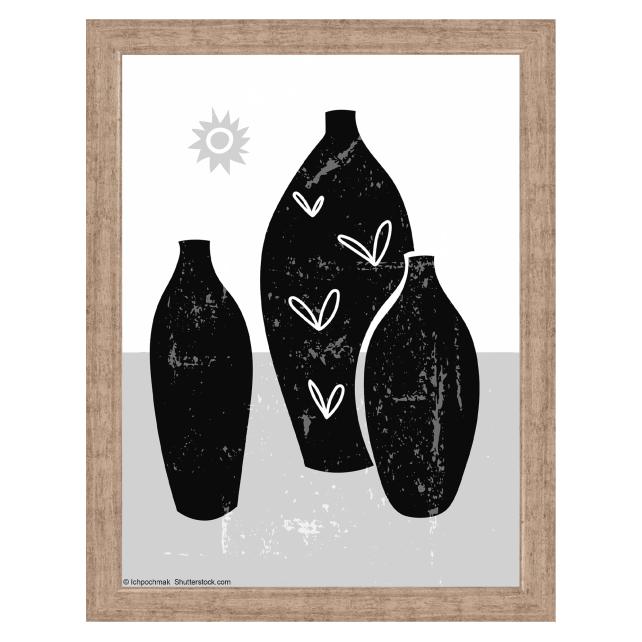 Ram med passepartou Frame Liv Grey 15x20 cm - Mounts White 4x5 inches