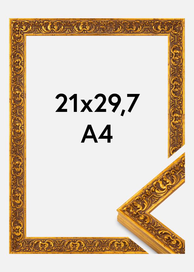 Jämtlands Ramfabrik Frame Amber Acrylic Glass Gold 21x29.7 cm (A4)