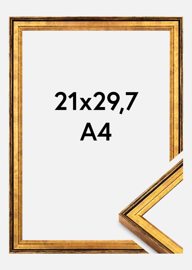Jämtlands Ramfabrik Frame Ringa Acrylic Glass Gold 21x29.7 cm (A4)