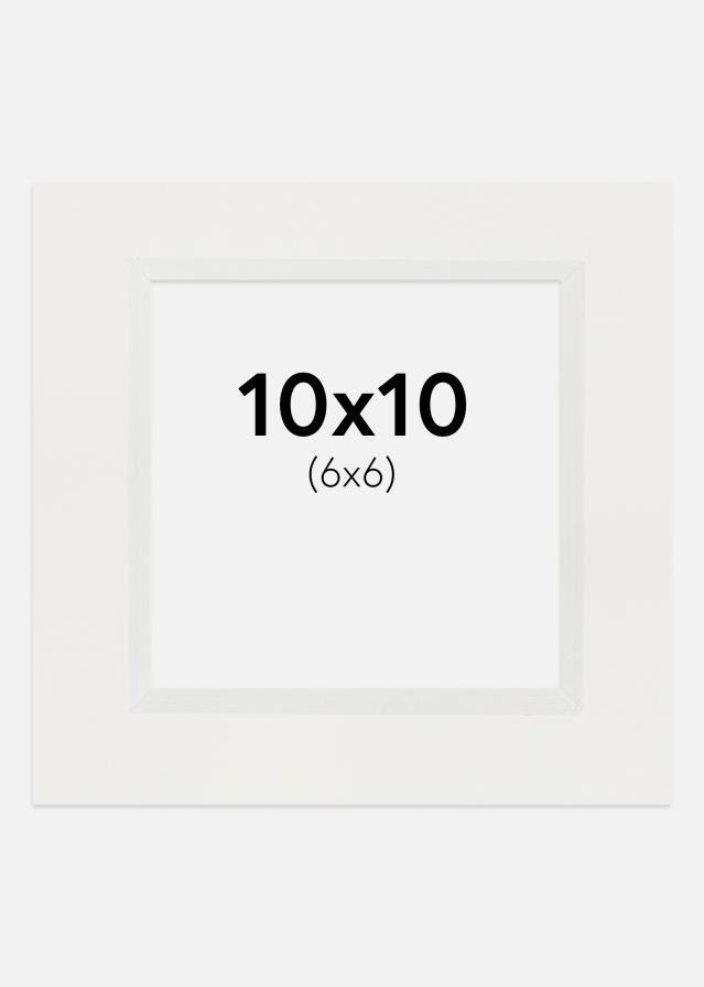 Konstlist Crescent Mount White 3 mm (White Core) 10x10 cm (6x6)