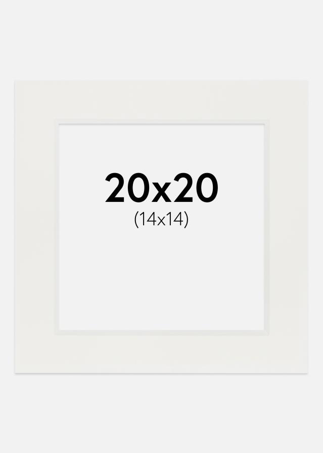 Konstlist Crescent Mount White 3 mm (White Core) 20x20 cm (14x14)