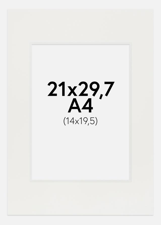 Konstlist Crescent Mount White 3 mm (White Core) A4 21x29,7 cm (14x19,5)