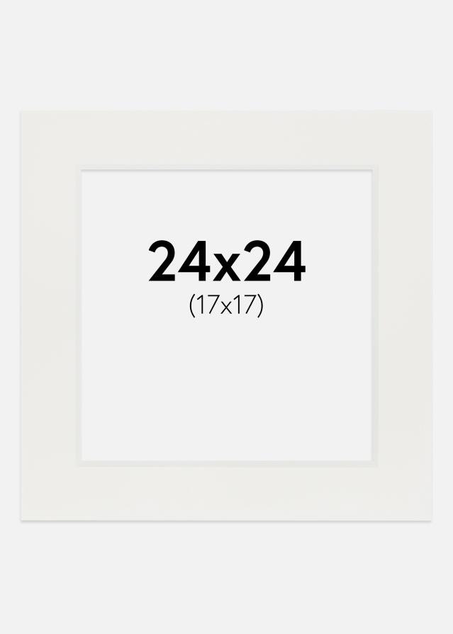 Konstlist Crescent Mount White 3 mm (White Core) 24x24 cm (17x17)