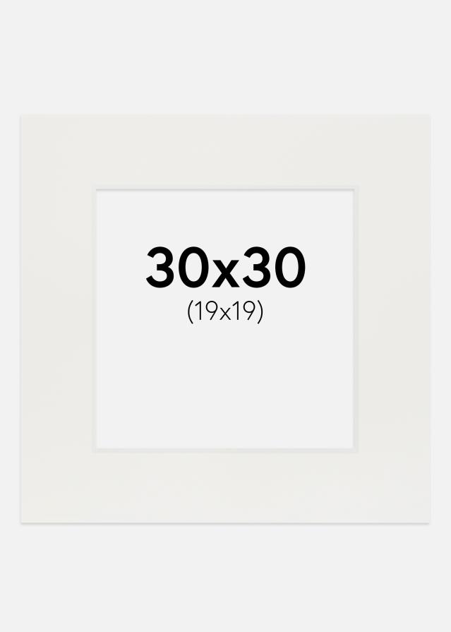 Konstlist Crescent Mount White 3 mm (White Core) 30x30 cm (19x19)