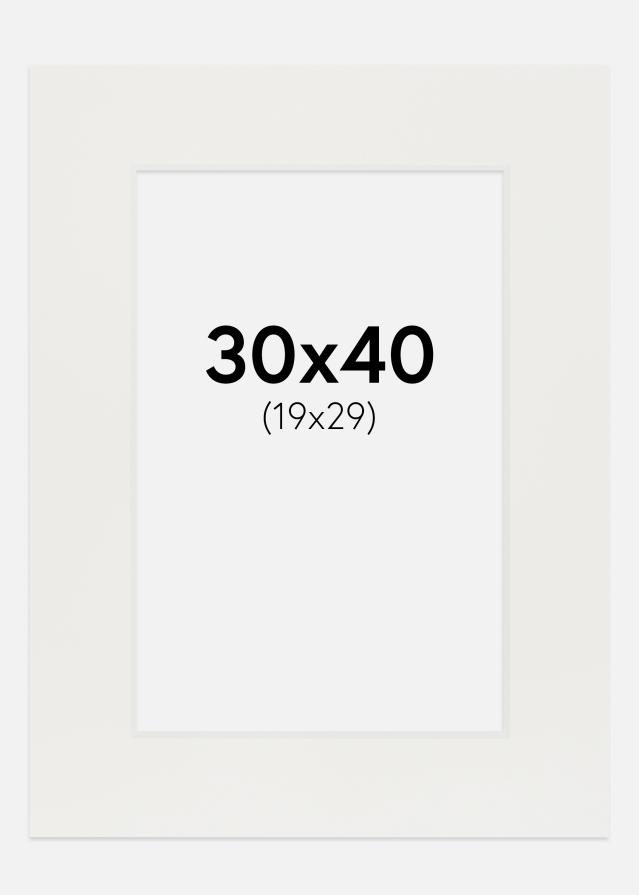 Konstlist Crescent Mount White 3 mm (White Core) 30x40 cm (19x29)