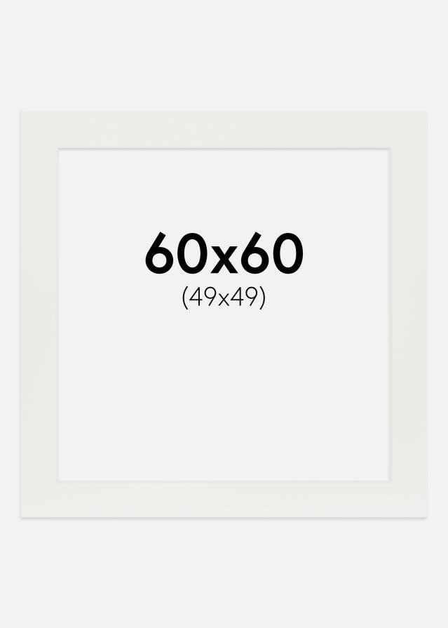 Konstlist Crescent Mount White 3 mm (White Core) 60x60 cm (49x49)