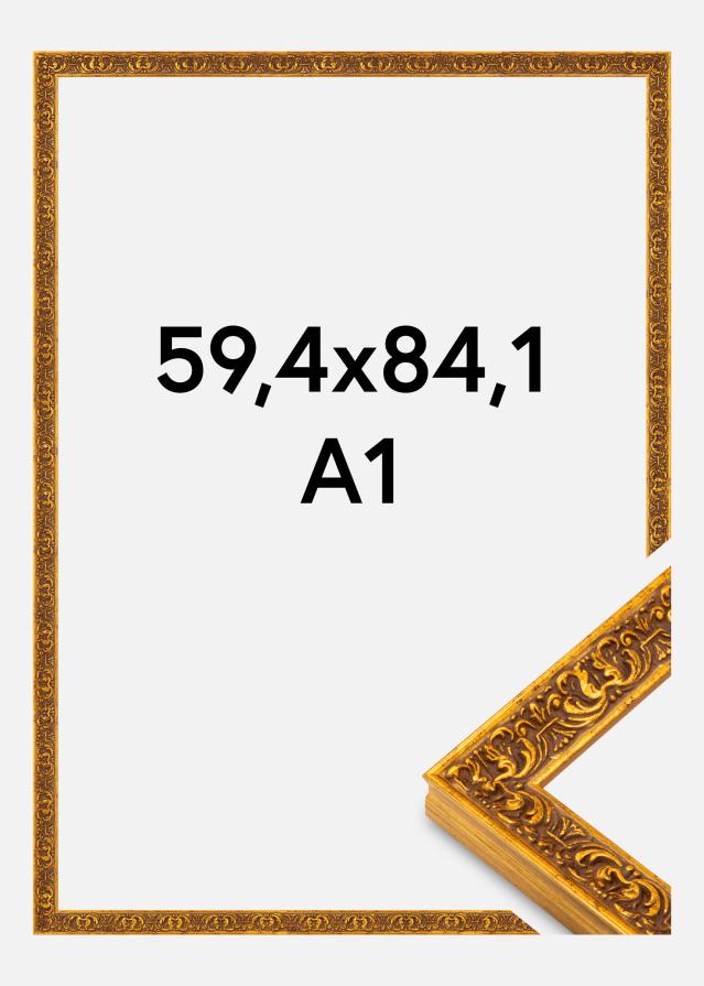 Jämtlands Ramfabrik Frame Amber Acrylic Glass Gold 59,4x84,1 cm (A1)