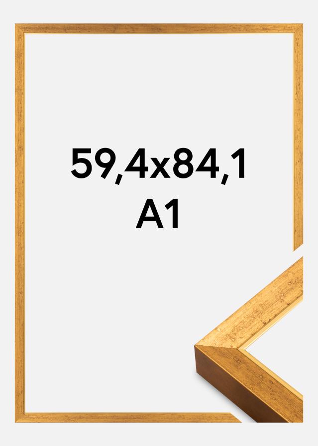 Jämtlands Ramfabrik Frame Brema Acrylic Glass Gold 59,4x84,1 cm (A1)