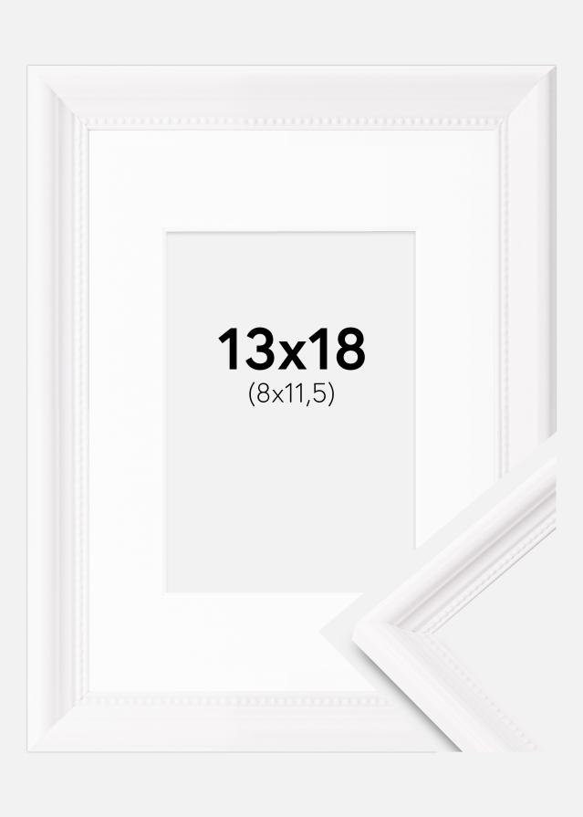 Ram med passepartou Frame Gala White 13x18 cm - Picture Mount White 9x12 cm