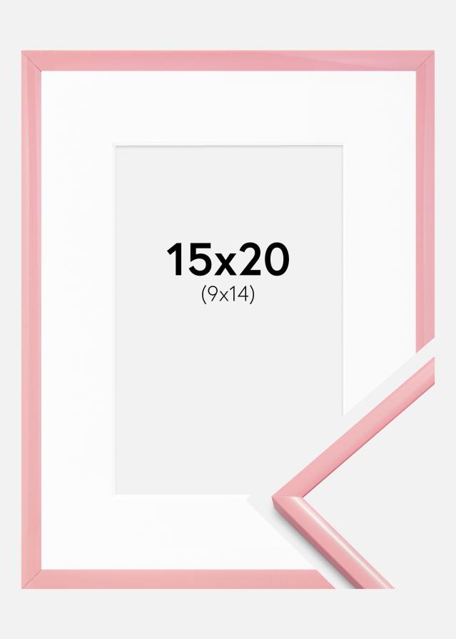 Ram med passepartou Frame New Lifestyle Pink 15x20 cm - Mounts White 10x15 cm