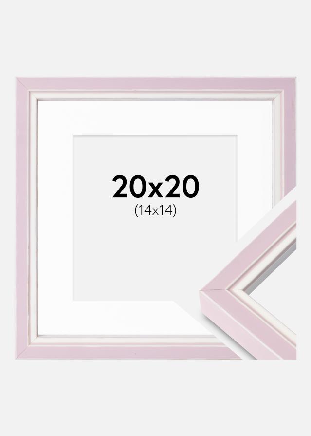 Ram med passepartou Frame Diana Pink 20x20 cm - Mounts White 15x15 cm