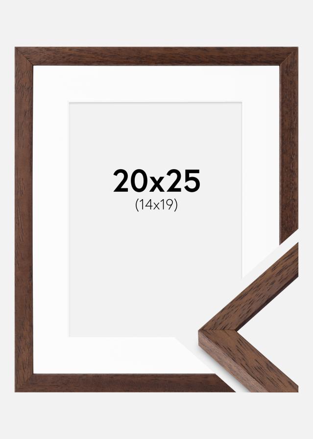 Ram med passepartou Frame Ares Teak 20x25 cm - Mounts White 15x20 cm