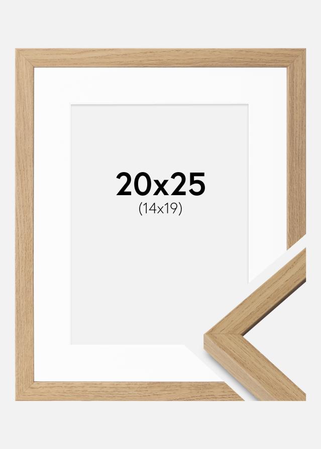 Ram med passepartou Frame Ares Natural Oak 20x25 cm - Mounts White 15x20 cm