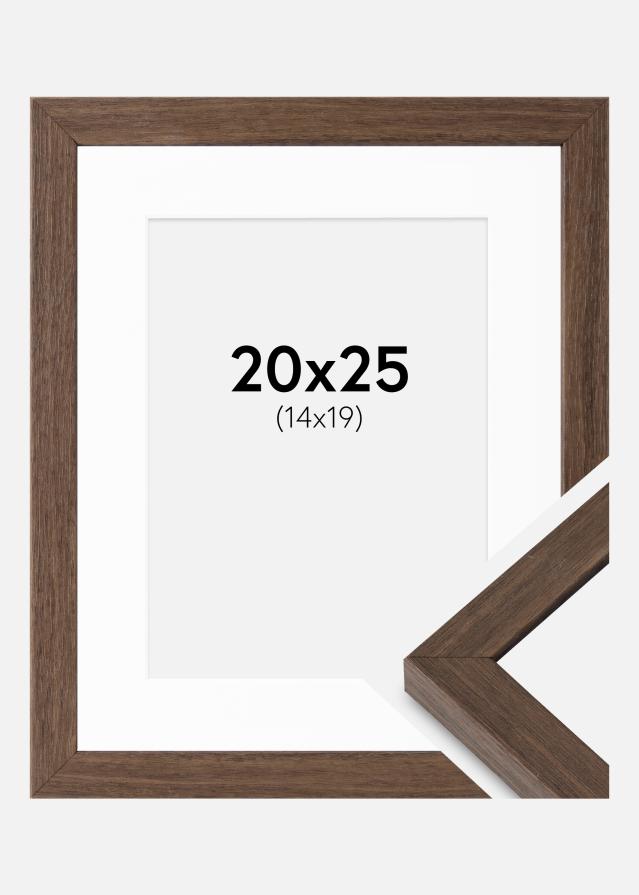 Ram med passepartou Frame Hermes Walnut 20x25 cm - Mounts White 15x20 cm