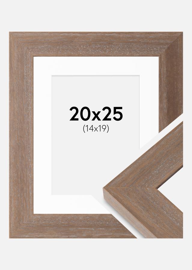 Ram med passepartou Frame Juno Gray 20x25 cm - Mounts White 15x20 cm