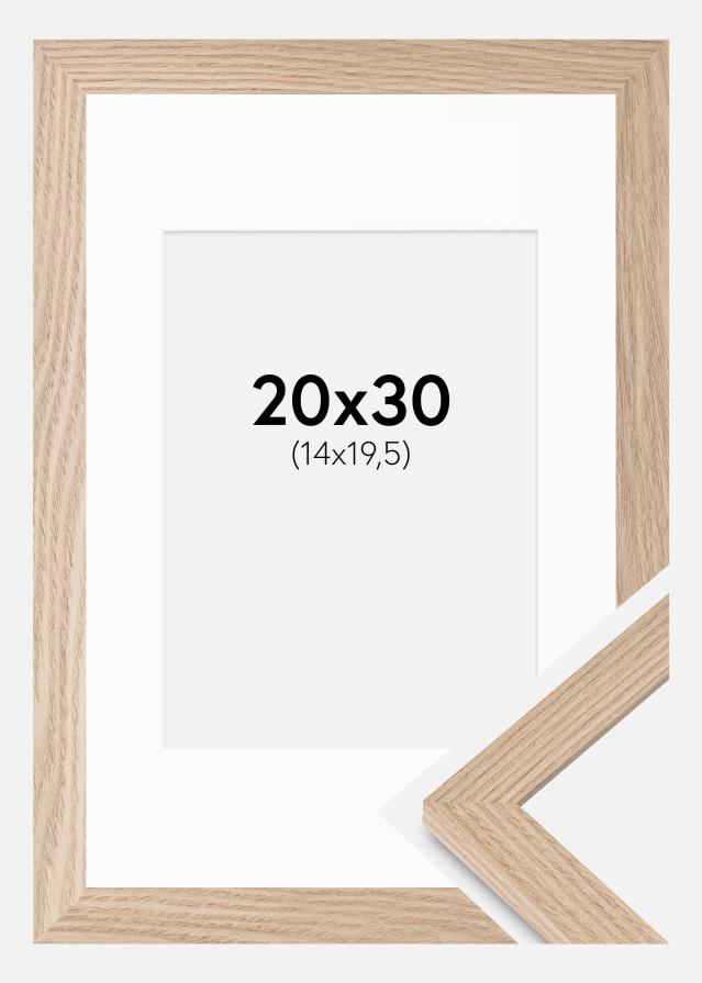 Ram med passepartou Frame BGA Classic Oak 20x30 cm - Mounts White 15x21 cm