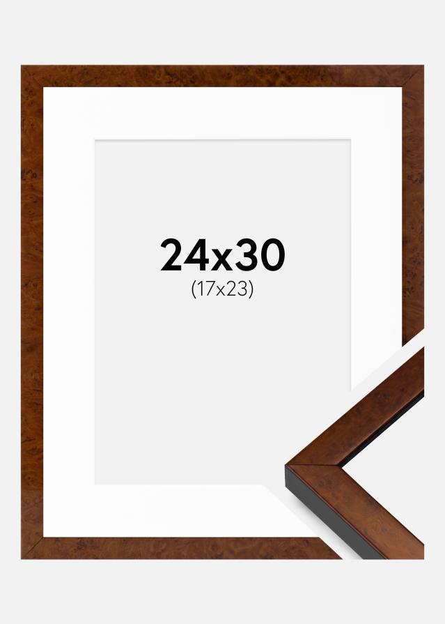 Ram med passepartou Frame Ares Walnut 24x30 cm - Mounts White 18x24 cm