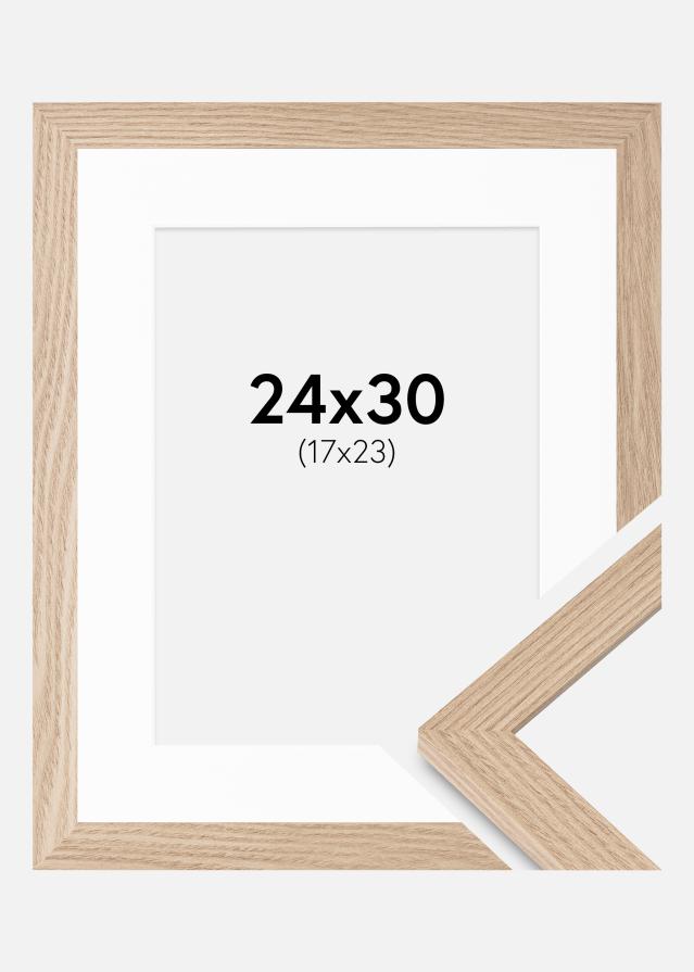 Ram med passepartou Frame BGA Classic Natural Oak 24x30 cm - Mounts White 18x24 cm
