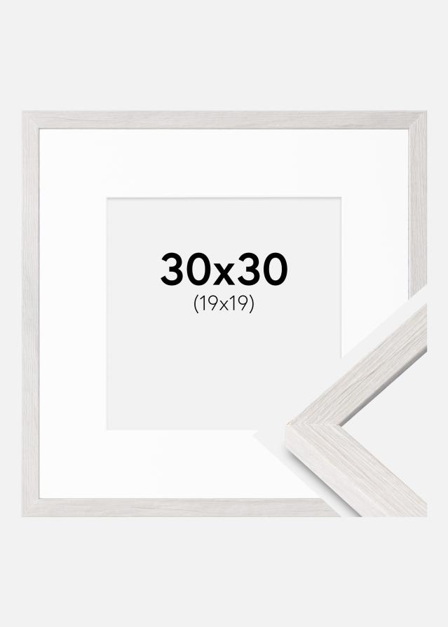 Ram med passepartou Frame Ares White Oak 30x30 cm - Mounts White 20x20 cm