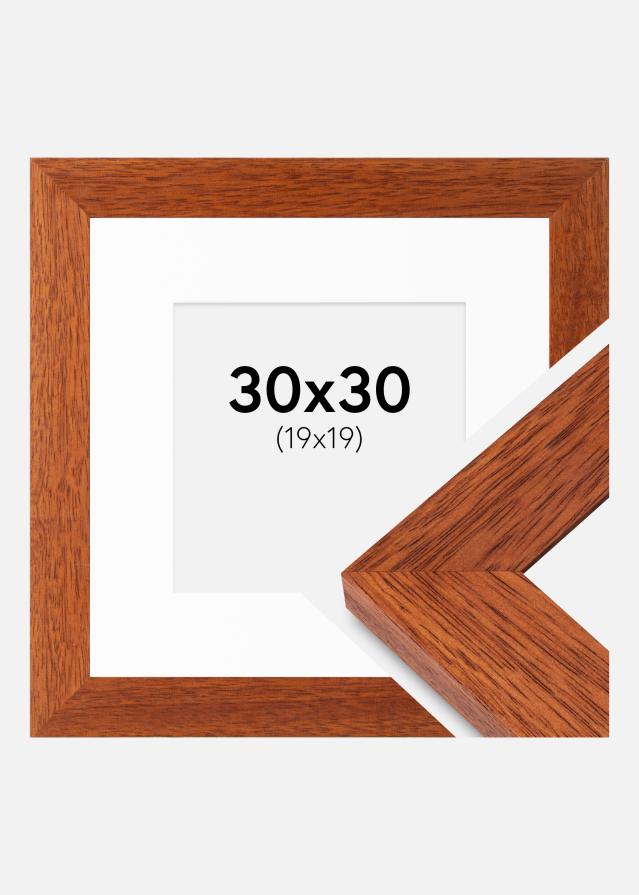 Ram med passepartou Frame Juno Cherry 30x30 cm - Mounts White 20x20 cm