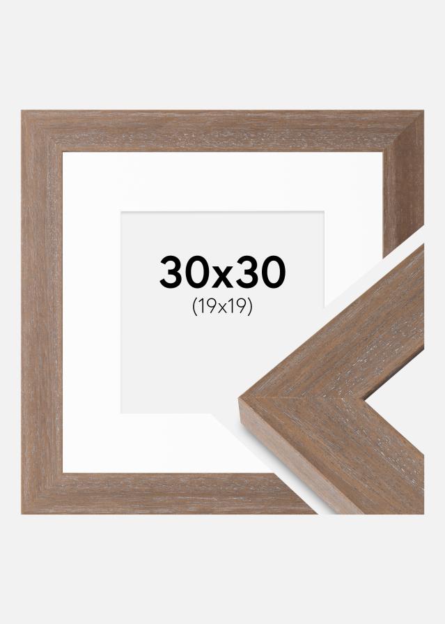 Ram med passepartou Frame Juno Gray 30x30 cm - Mounts White 20x20 cm