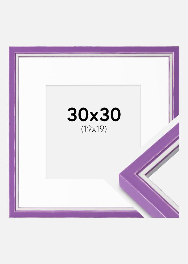 Ram med passepartou Frame Diana Purple 30x30 cm - Mounts White 20x20 cm