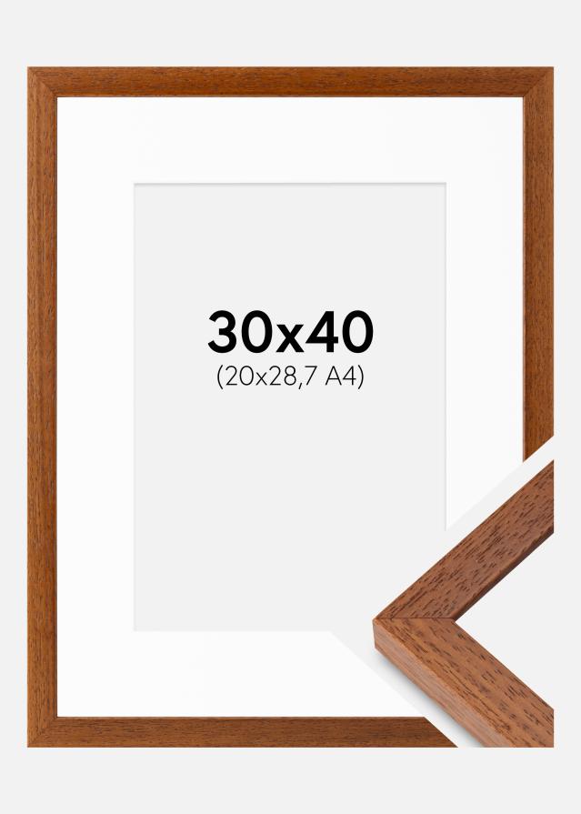 Ram med passepartou Frame Hermes Book 30x40 cm - Mounts White 21x29.7 cm