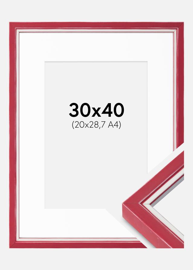 Ram med passepartou Frame Diana Red 30x40 cm - Mounts White 21x29.7 cm