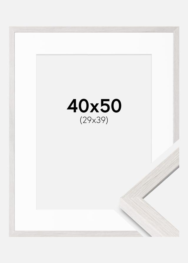 Ram med passepartou Frame Ares White Oak 40x50 cm - Mounts White 30x40 cm