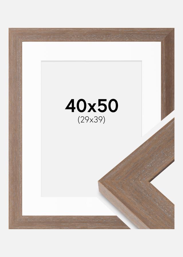 Ram med passepartou Frame Juno Gray 40x50 cm - Mounts White 30x40 cm