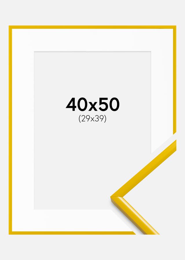 Ram med passepartou Frame New Lifestyle Yellow 40x50 cm - Mounts White 30x40 cm