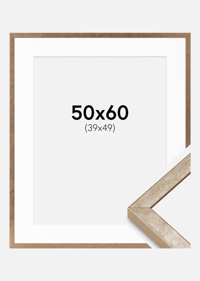 Ram med passepartou Frame Ares Brass 50x60 cm - Mounts White 40x50 cm