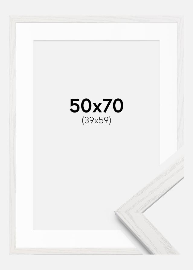 Ram med passepartou Frame Stilren White Oak 50x70 cm - Mounts White 40x60 cm