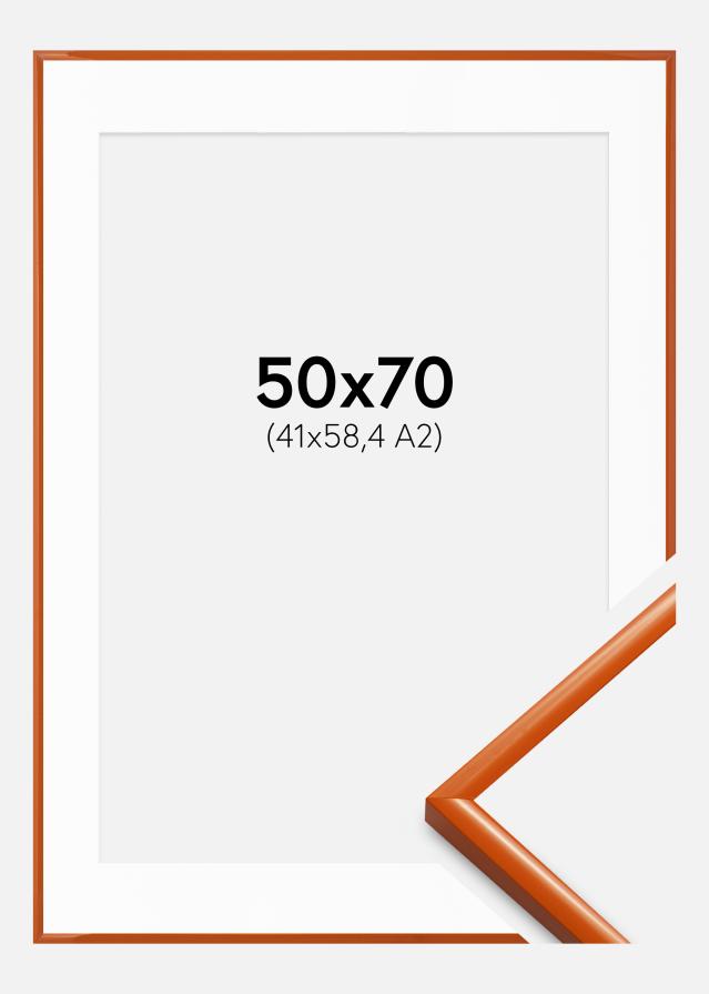 Ram med passepartou Frame New Lifestyle Orange 50x70 cm - Picture Mount White 42x59.4 cm