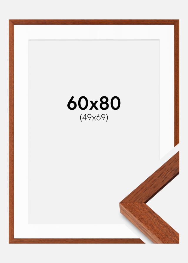 Ram med passepartou Frame Hermes Cherry 60x80 cm - Mounts White 50x70 cm