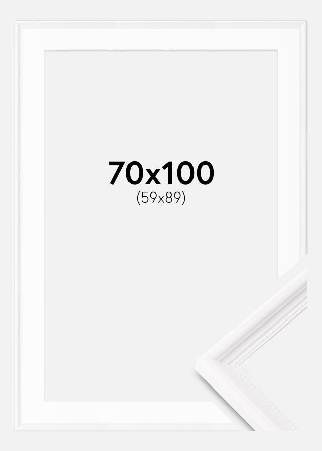 Ram med passepartou Frame Gala White 70x100 cm - Picture Mount White 60x90 cm