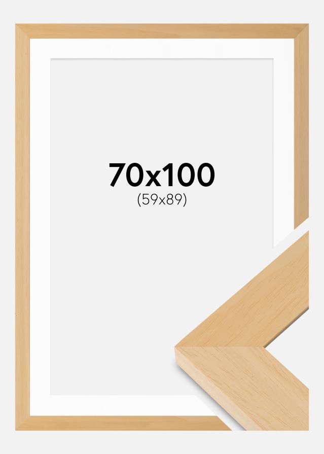 Ram med passepartou Frame Juno Wood 70x100 cm - Mounts White 60x90 cm