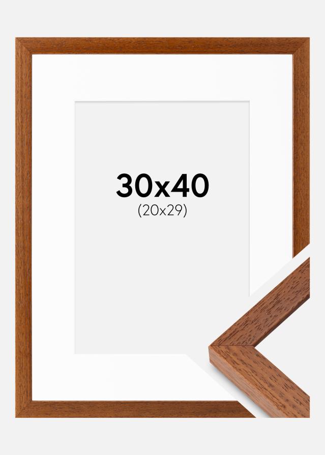 Ram med passepartou Frame Hermes Book 30x40 cm - Mounts White 21x30 cm